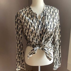 2/$30 Scotch & soda tribal dog/animal Button down